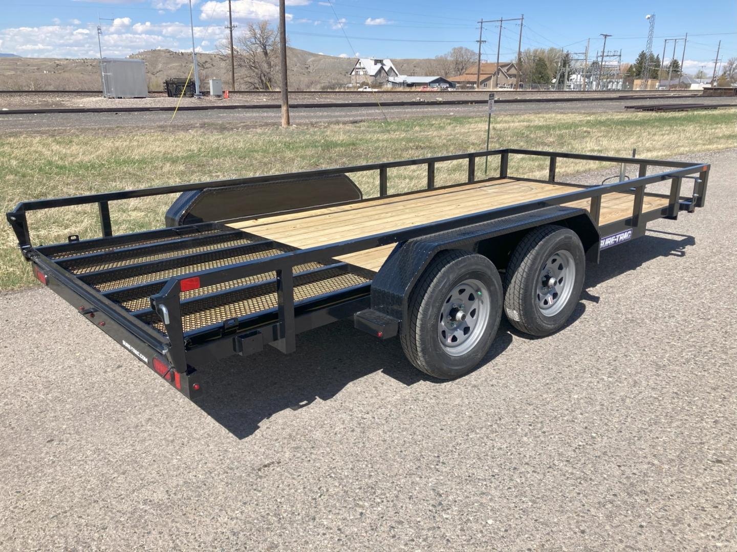 2025 , located at 310 West 1st Ave, Big Timber, MT, 59011, (406) 860-8510, 45.833511, -109.957809 - SureTrac 7 x 16 tube Top Utility - 7K GVW, (2) 3.5k axles with quick lube hubs, electric brakes on all wheels, spring suspension, all LED lights, 15" radial tires, set back top wind jack, safety chains, battery breakaway switch, (13") tall 2 x 2 tube top rail, stake pockets, (3) position rear gate - Photo#5